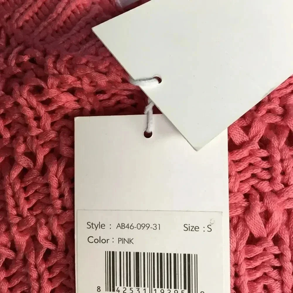NWT Anine Bing Juliette Loose Knit Pink Sweater S